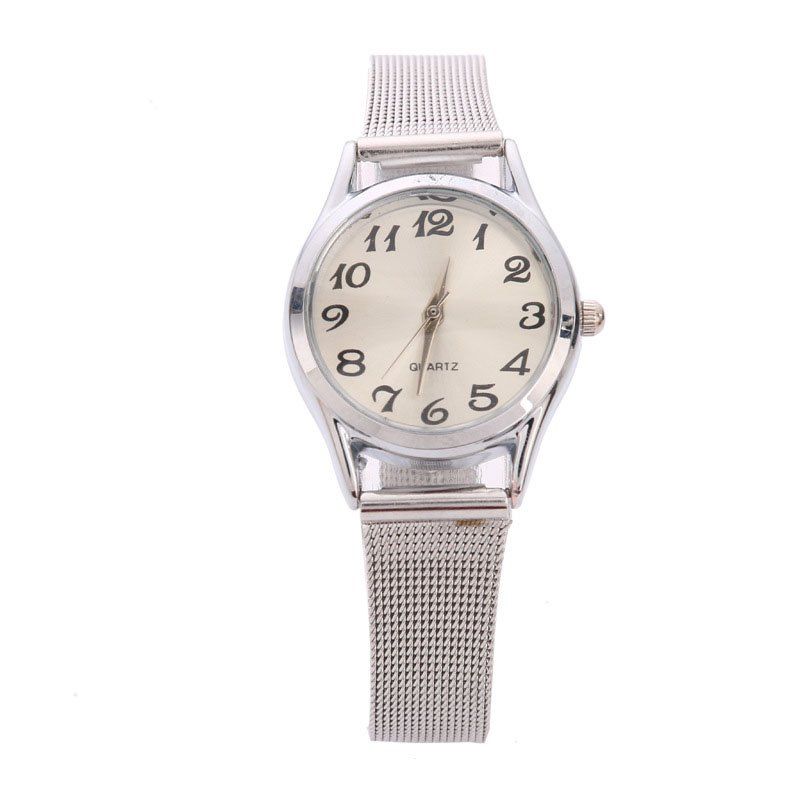 

Stainless Steel Band Women Quartz Watch, Silver