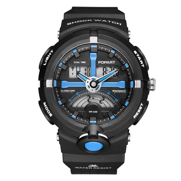 POPART 987AD unisexe Quartz-Analog Watch avec 50 mètres d'étanchéité - Bleu Royal 