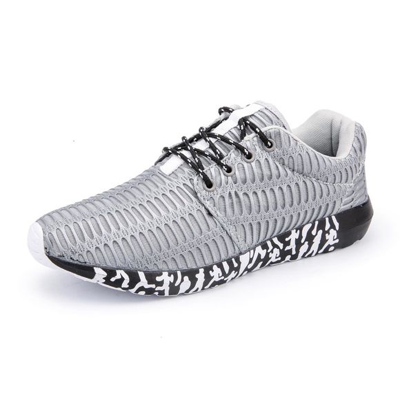 ZEACAVA Men's New Running Sneakers respirant chaussures de sport en plein air - Gris 43