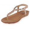 Flat Bottom of Students' Sandals with Pinch Toe - BEIGE 38
