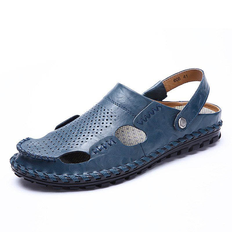 2018 Men Sandals Hiking Fashion Summer Leisure Casual Soft Sport Men Sandals Hiking Fashion Summer Leisure Casual Soft Sport Beach Slippers Shoes Royal Blue 44