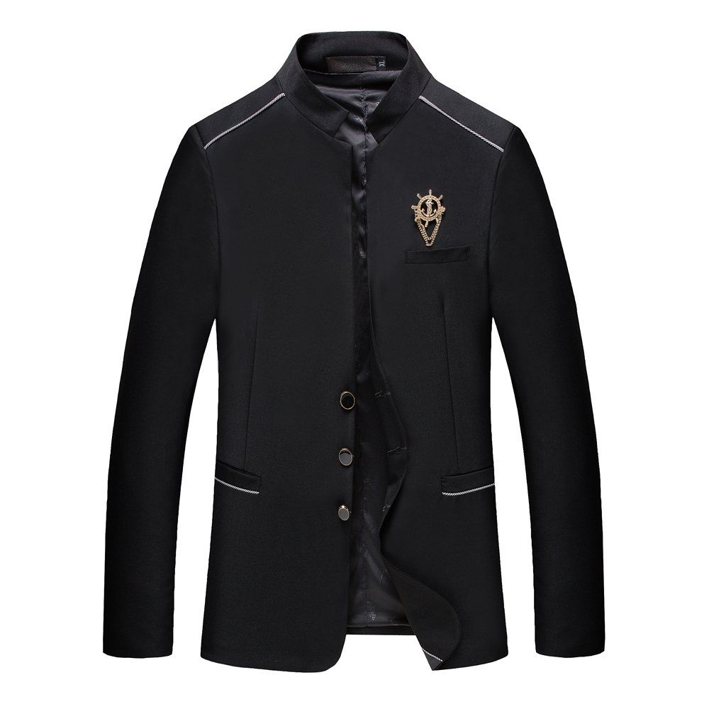 

Men's Casual Long Sleeved Suit, Black