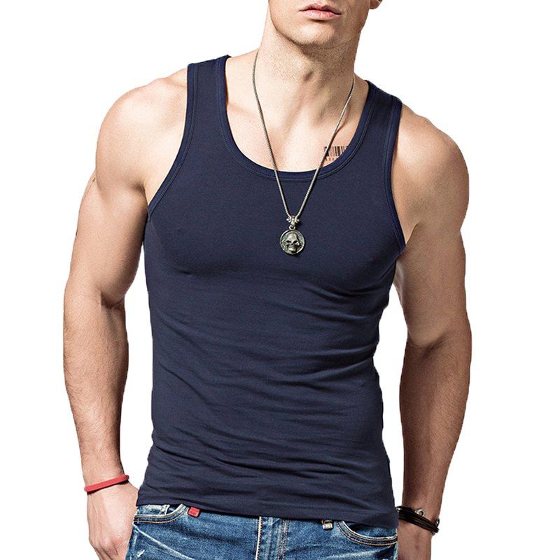 

Men's Leisure and Elastic Vest, Dark slate blue
