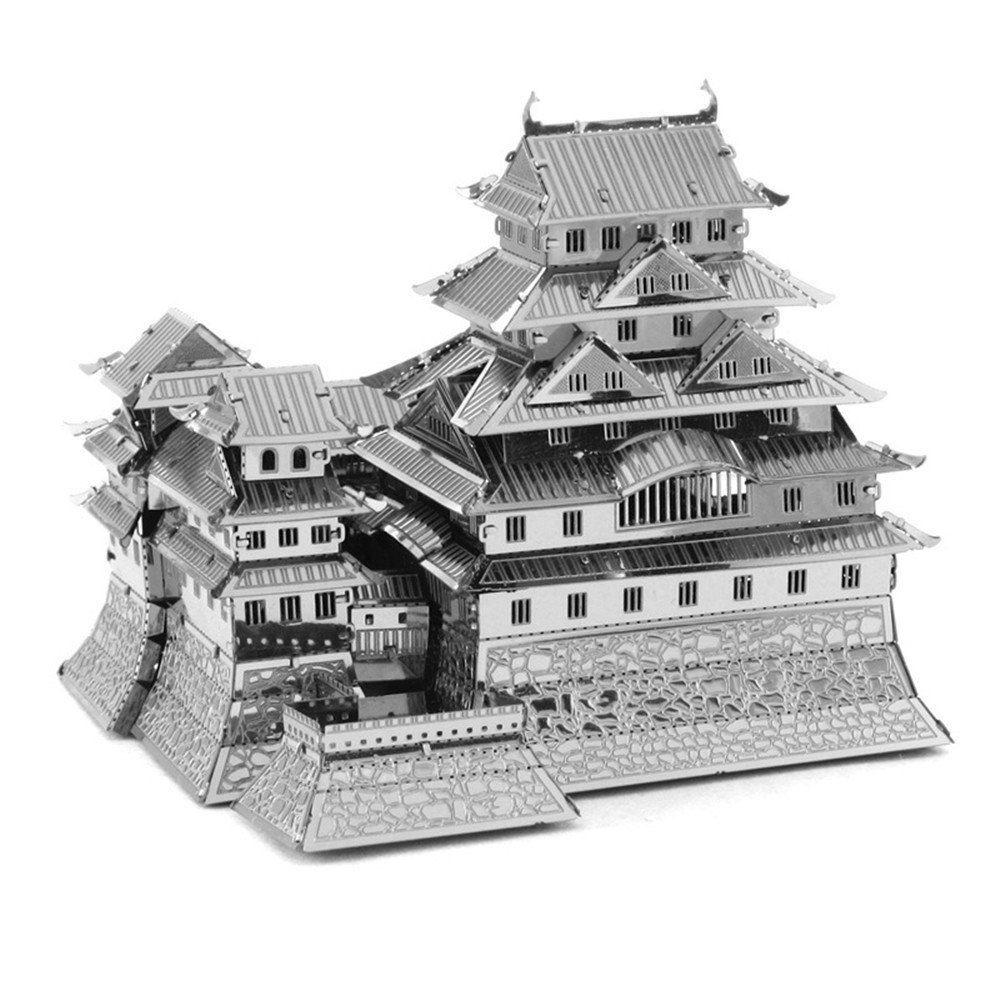 

Creative Himeji Castle 3D Metal High-quality DIY Laser Cut Puzzles Jigsaw Model Toy, Silver