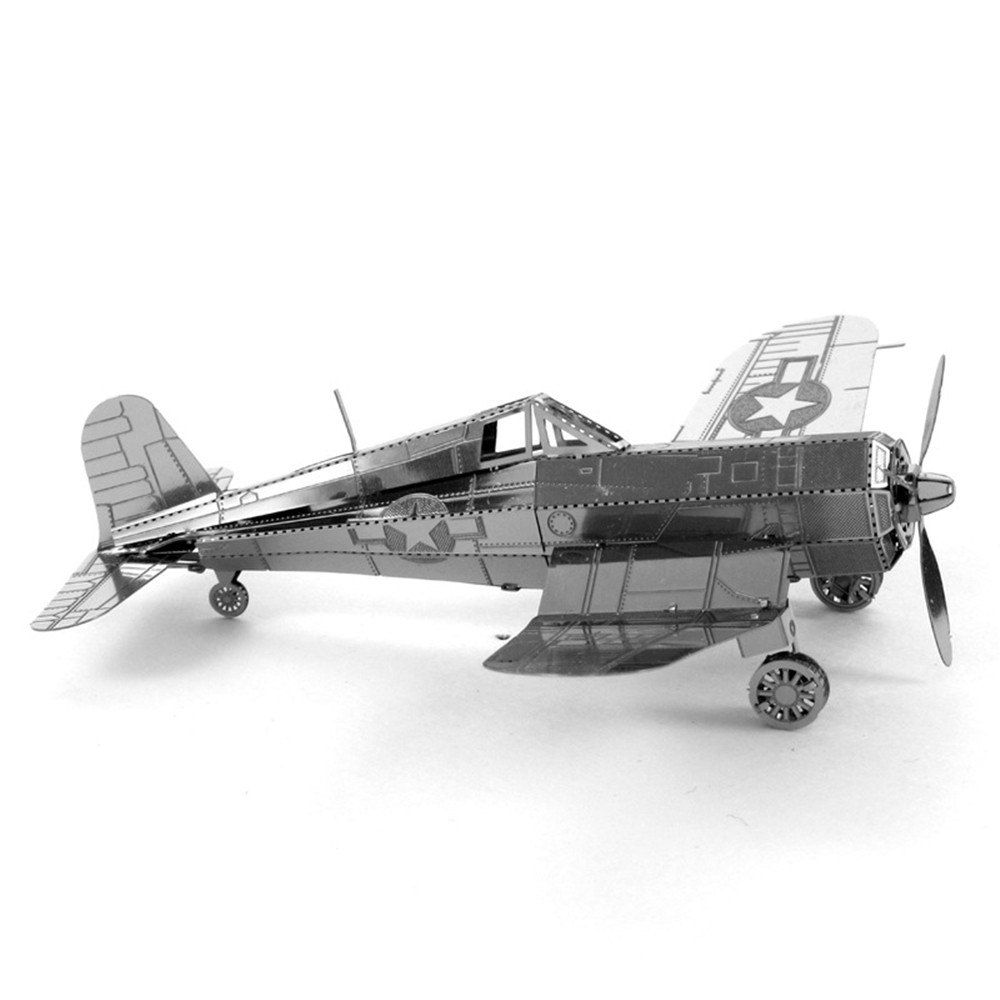 

Creative Pirate Fighter 3D Metal High-quality DIY Laser Cut Puzzles Jigsaw Model Toy, Silver