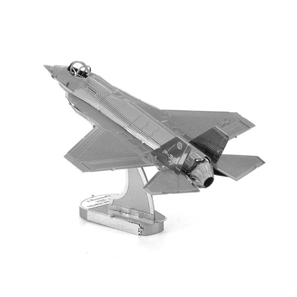 

Creative F35 Fighter 3D Metal High-quality DIY Laser Cut Puzzles Jigsaw Model Toy, Silver