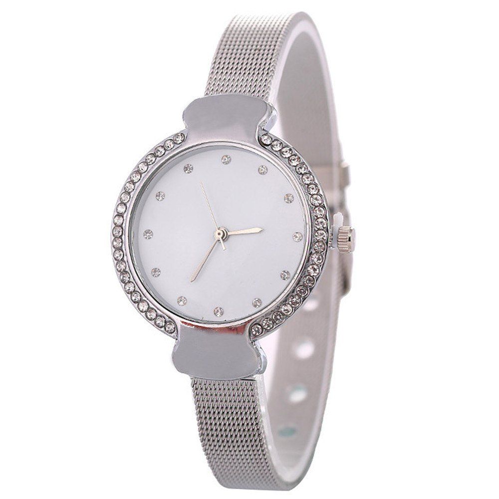 

Student Lady Rhinestone Watch, Silver