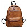 Sac à dos d'école de style de cuir d'unité centrale de style de Preppy pour les hommes simples de conception de collège d'occasionnels Daypacks - Sangria 