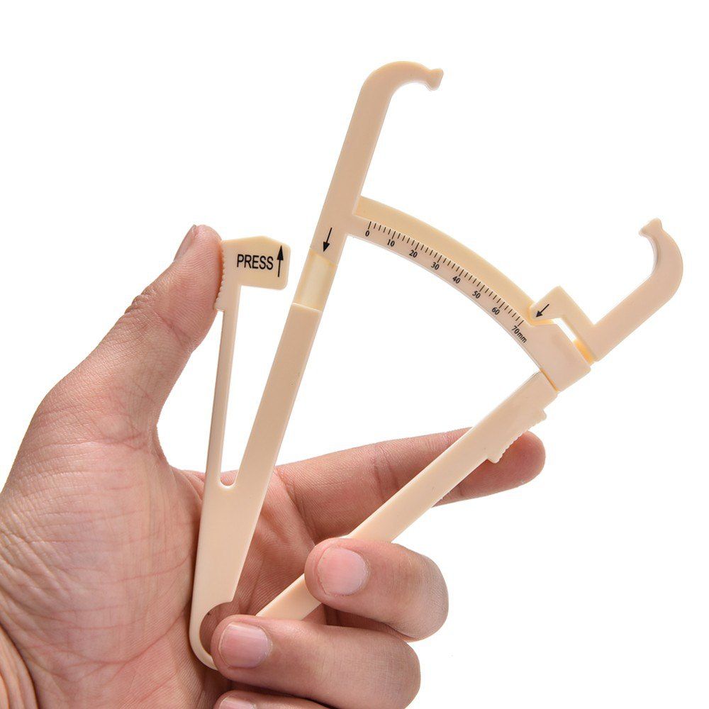 

Analyzer Body Fat Caliper Tester Analyzer Measure Charts Fitness Keep Health Slim Hot, Beige