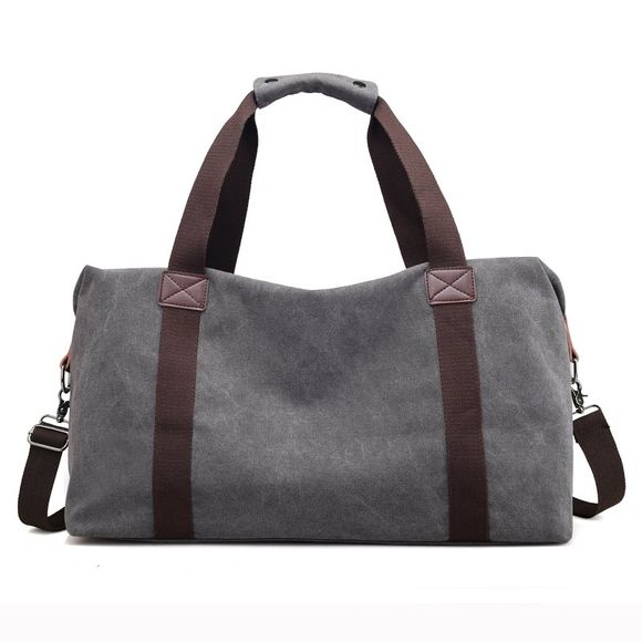 Nouvelle valise en toile garnie de grands sacs à bagages pour hommes - Gris 53 X 28 X 30