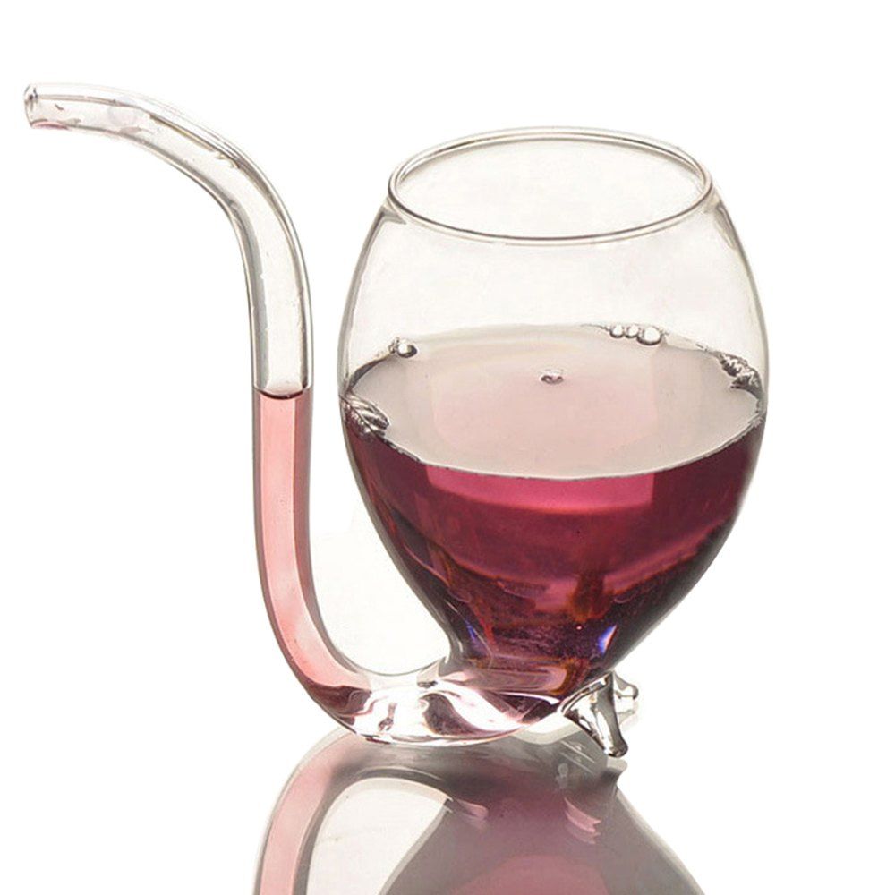 

Creatuve Wine Juices Vampire Cup with Straw, Transparent