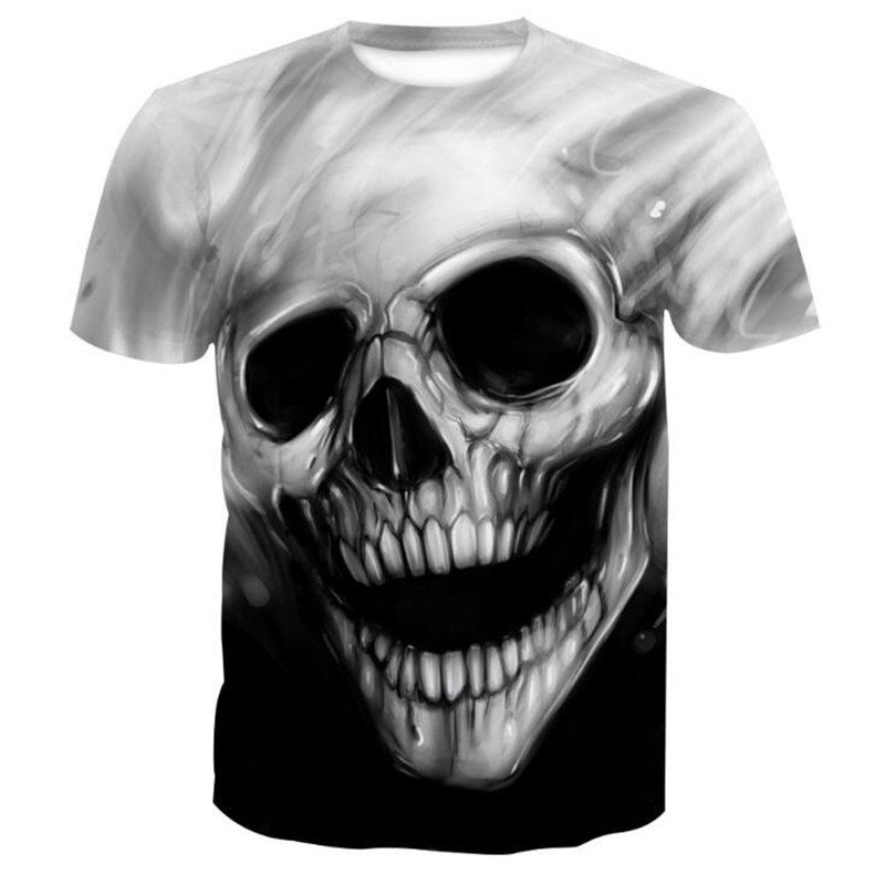 

Men's Casual 3D Print Shantou Round Neck Short Sleeves T-shirt, Black