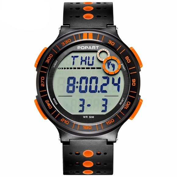 POPART POP-983 Unisexe Podomètre Calories Distance Multifonction Montre Numérique - Corail 