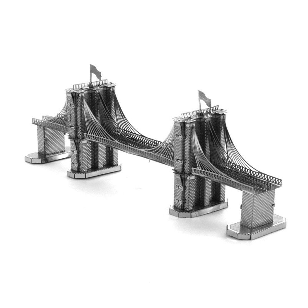 

Creative Brooklyn Bridge 3D Metal High-quality DIY Laser Cut Puzzles Jigsaw Model Toy, Silver