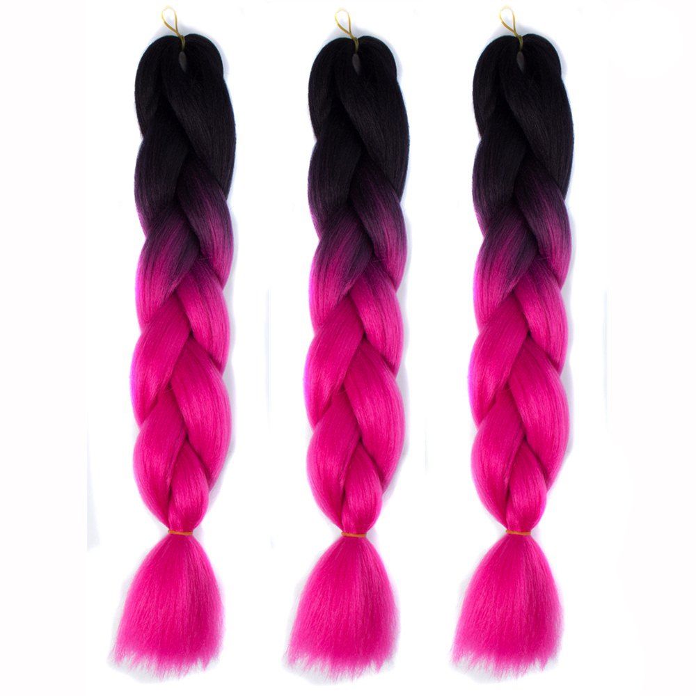 [41% OFF] 2021 Silky Strands Ombre Synthetic Braiding Hair Jumbo Braids ...