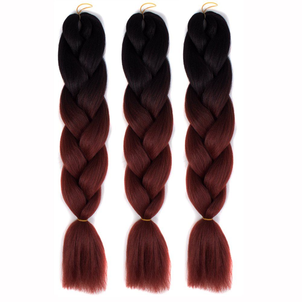 41 Off 2020 Silky Strands Ombre Synthetic Braiding Hair Jumbo