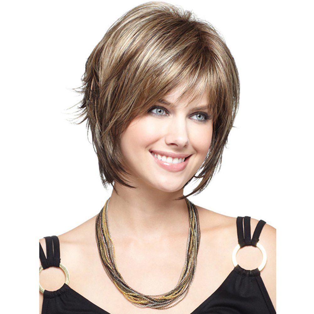 

Anime Cos Popular Lady Short Hair, Camel brown