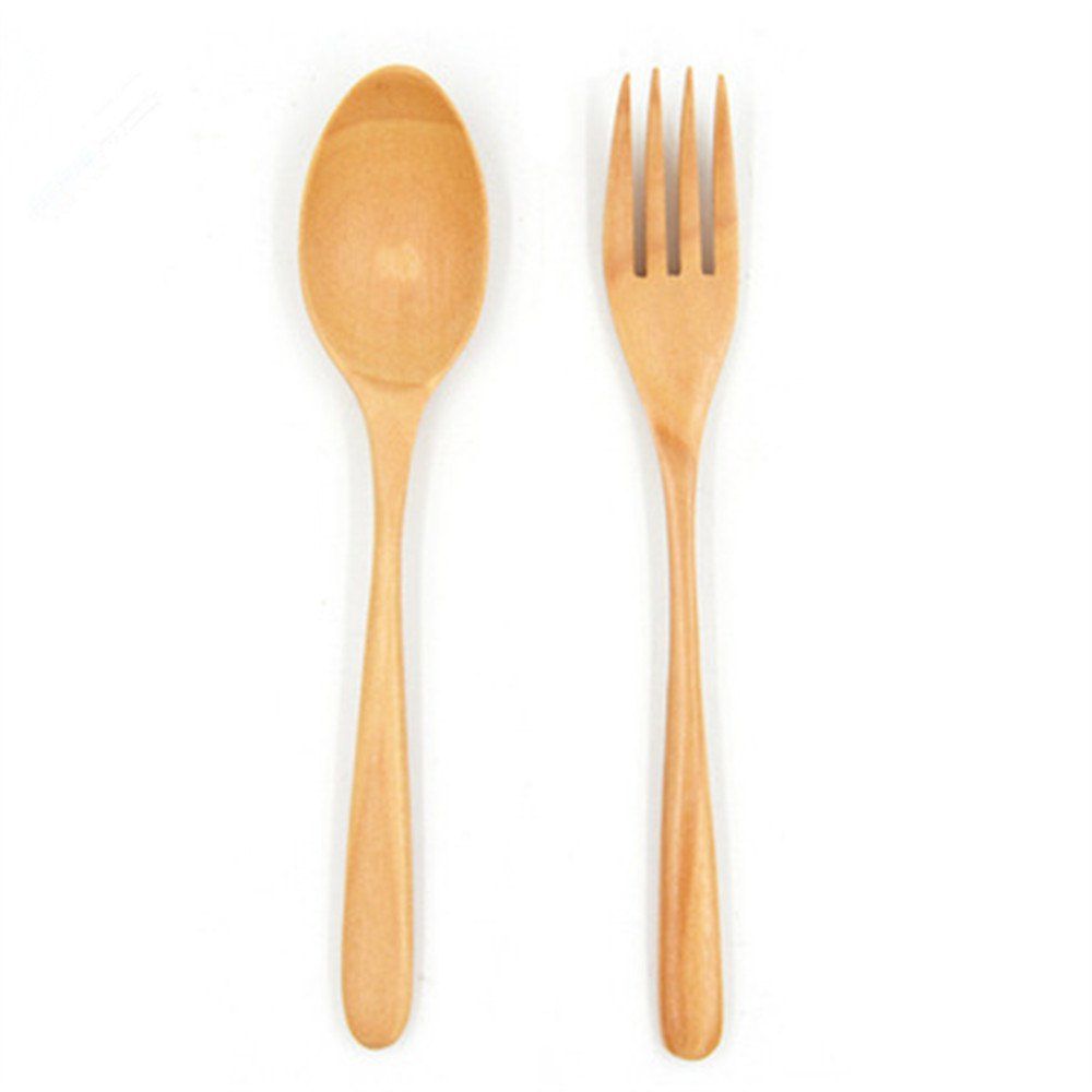

Natural Wooden Spoon Fork Set, Wood