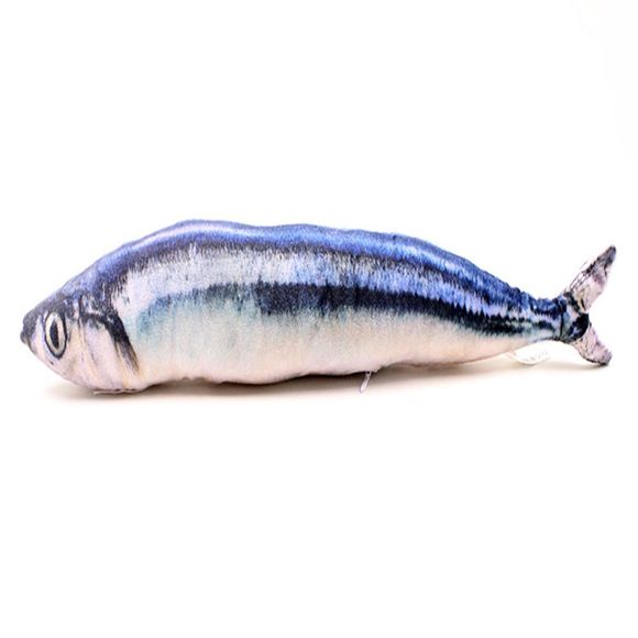Lovoyager LVC0316 Pet Imitation peluche jouet poisson. - Gris argenté S