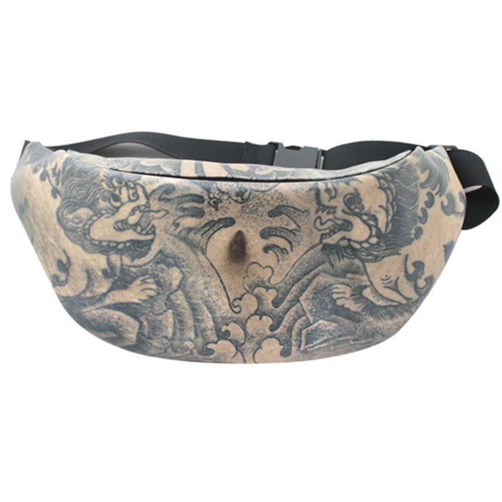 

Fashion Novelty Fun Men Women Dad Bag Universal Flesh Colored Beer Waist Bags, Multi-b