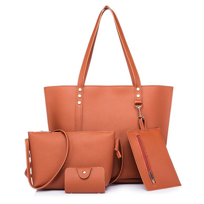 

Fashion Simple Four-Piece Shoulder Messenger Bag, Brown