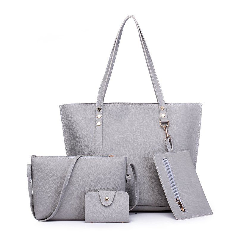 

Fashion Simple Four-Piece Shoulder Messenger Bag, Gray