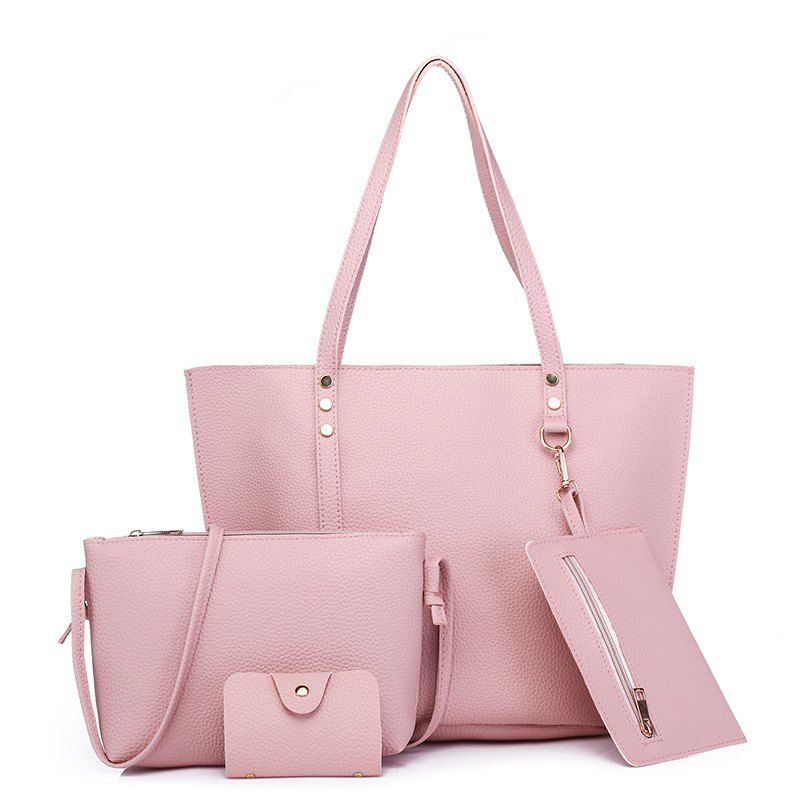 

Fashion Simple Four-Piece Shoulder Messenger Bag, Pink