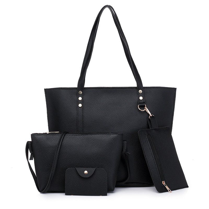 

Fashion Simple Four-Piece Shoulder Messenger Bag, Black