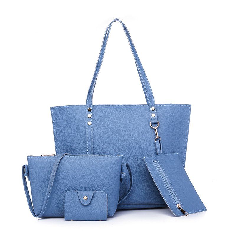

Fashion Simple Four-Piece Shoulder Messenger Bag, Blue