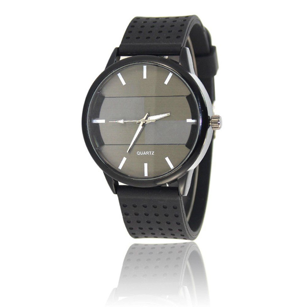 

Simple Creative Personality Sports Casual Silicone Belt Quartz Watch, Gray