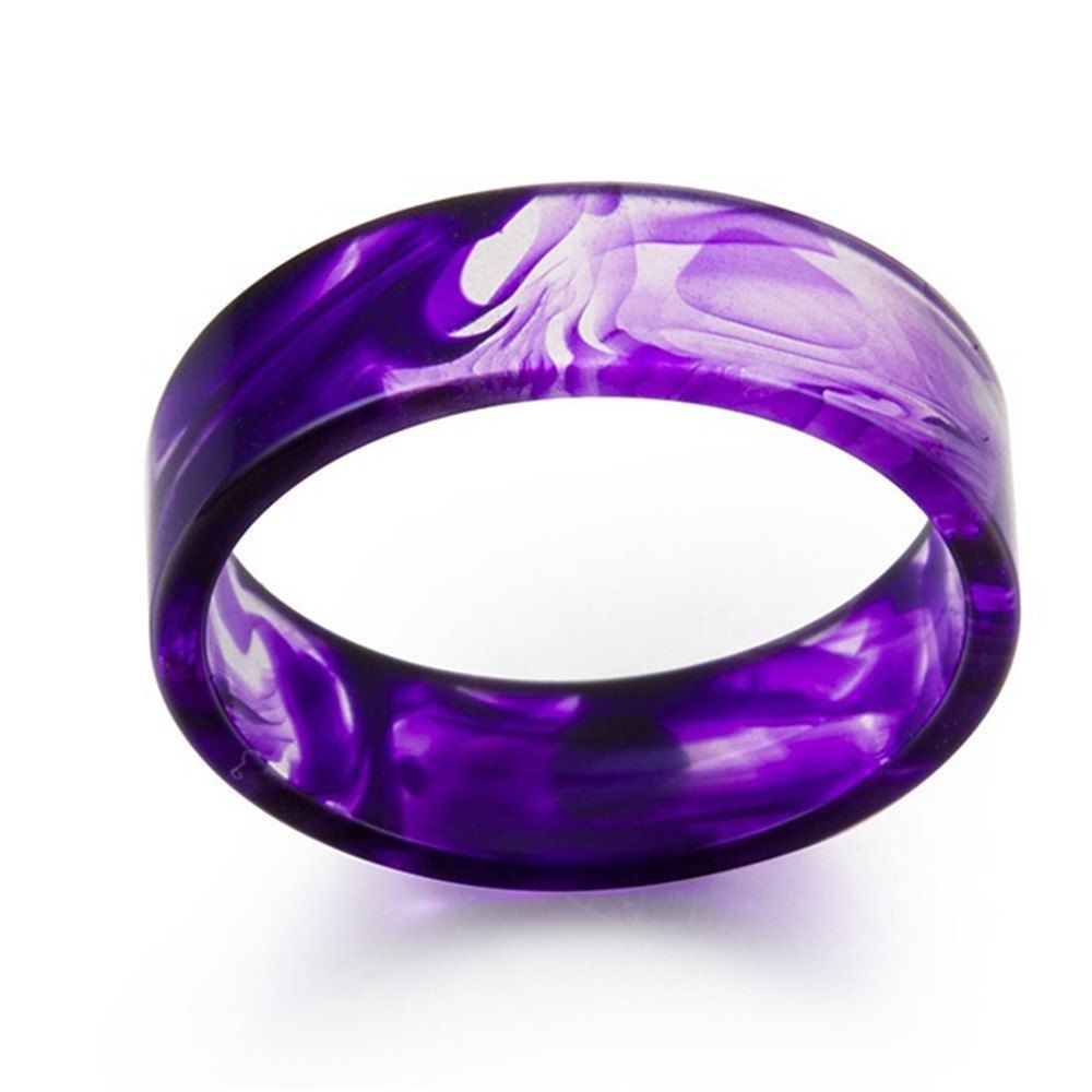 

Epoxy Resin Ring Ink Pattern, Purple