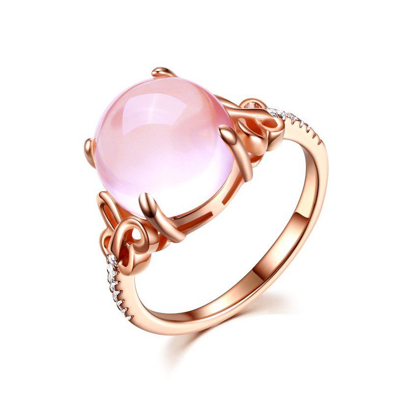 

Cat Eye Rose Gold Women Ring, Pink