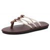 2018 nouvelles sandales à glissière en cuir à chevrons - Blanc 43
