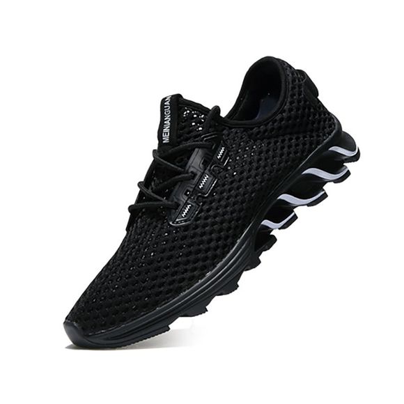 Nouvelles chaussures de course de sport de maille de mode des hommes - Noir 43
