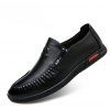 Men Casual New Slip sur des chaussures d'affaires en cuir solide souple - Noir 44