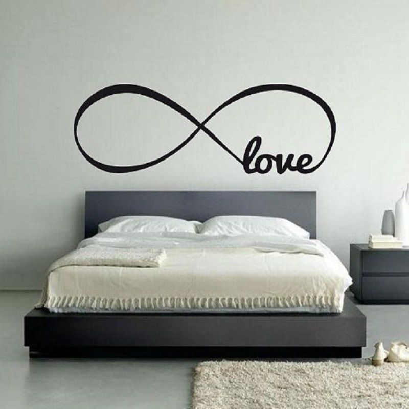 

Cartoon Words Quotes Romance Cycle Love Plane Wall Stickers, Black