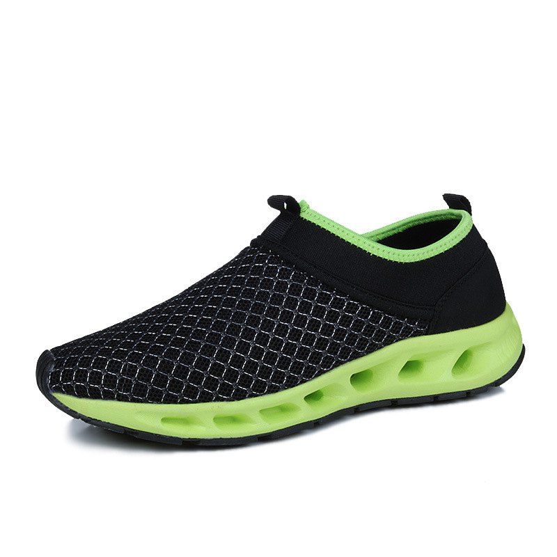 

Men Textile Breathable Running Sneakers Outdoor Water Shoes, Frog green