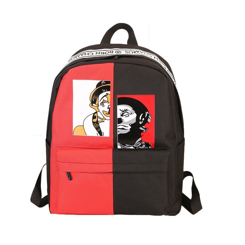 

Contrast Color Casual Unisex Backpack, Multi-b