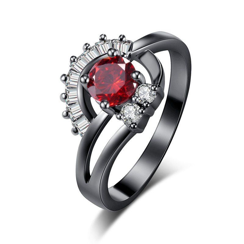 

Fashion Sector Exquisite Zircon Ring J0852, Red