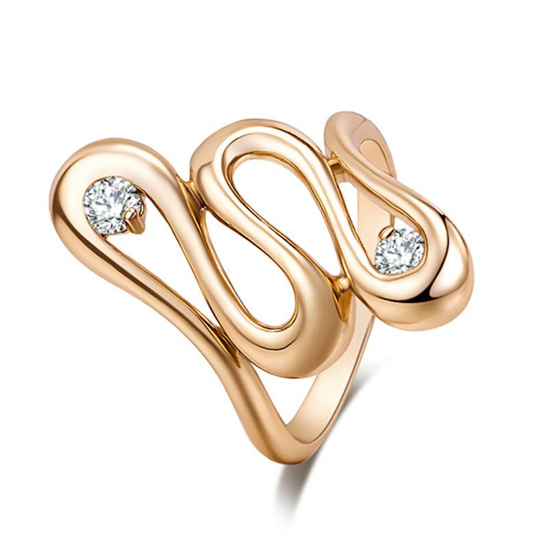 

Fashion Wheel Zircon Ring J0880, Gold
