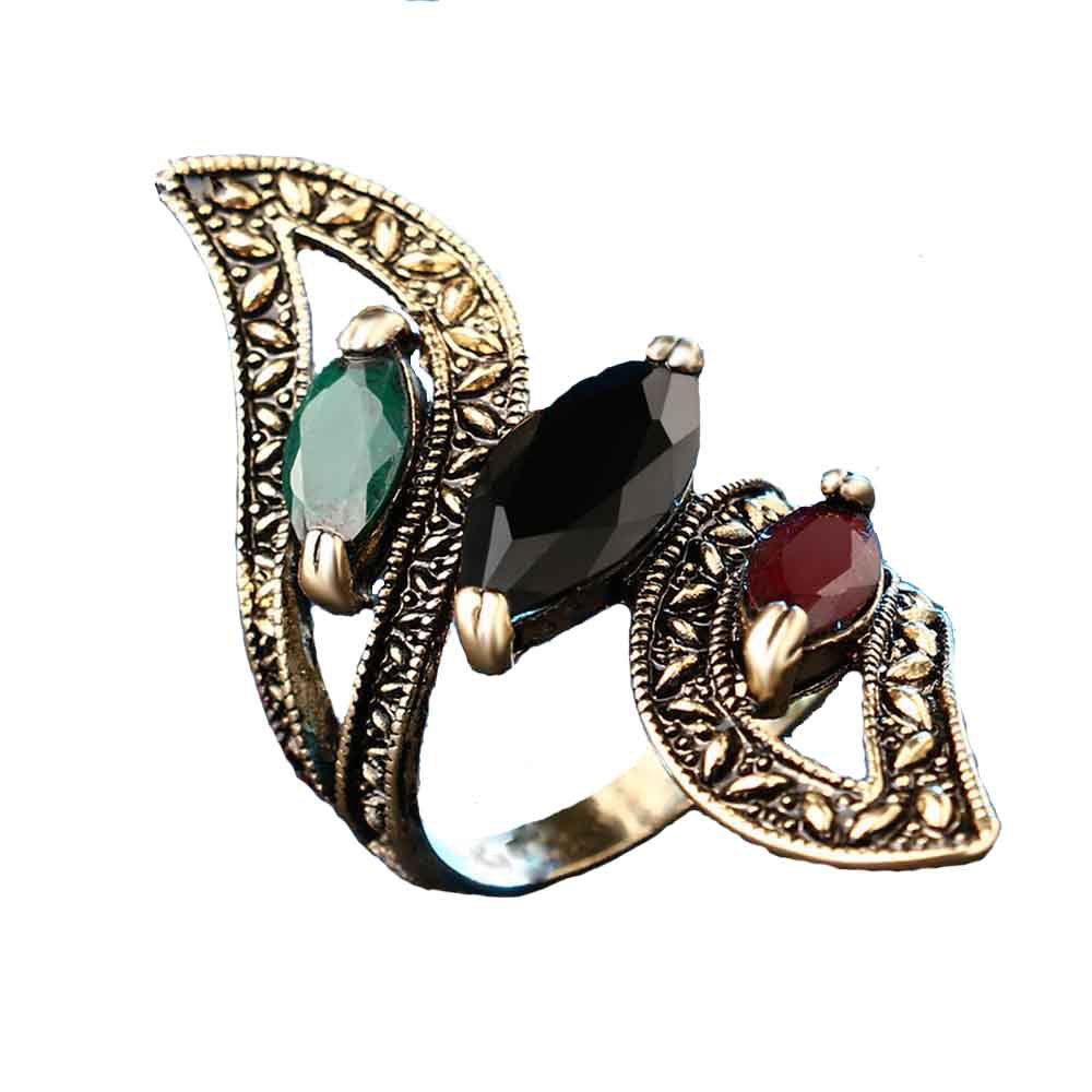 

Women'S Exquisite Vintage and High Quality Resin Ring, Multi