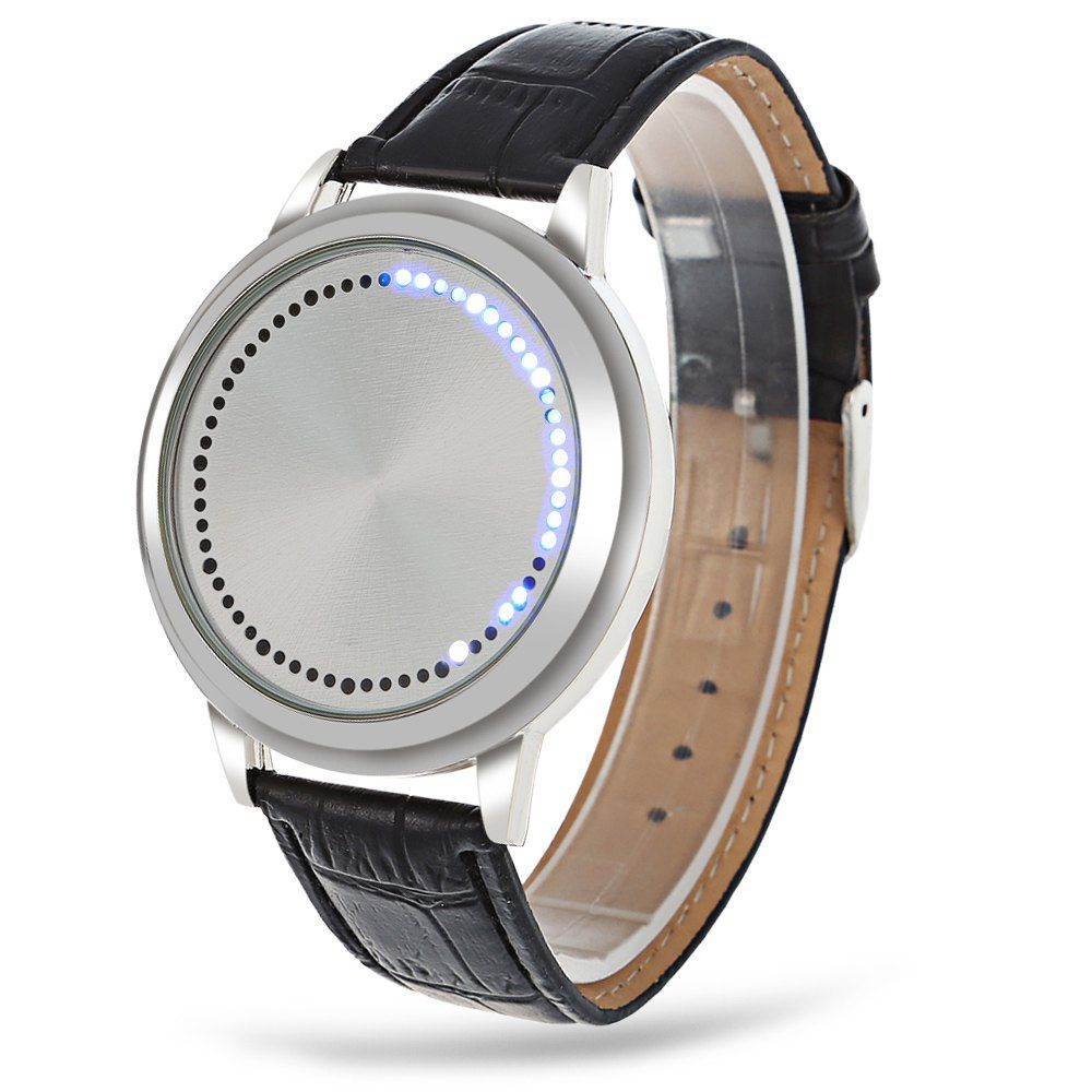

Lucky Family G1081 Touchscreen 60 Lamp LED Digital Watch, Platinum