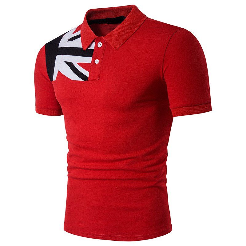 

Men's Comfy T Shirt Short Sleeve Breathable Casual Soft Top, Ferrari red