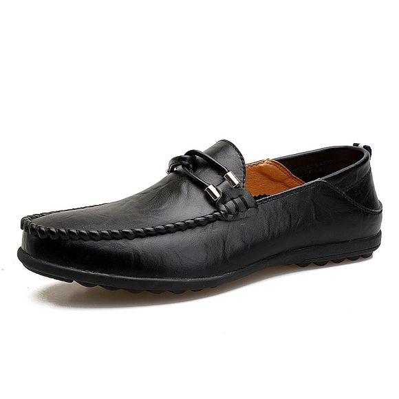 Hommes Casual Randonnée Chaussures de plein air en cuir - Noir 43