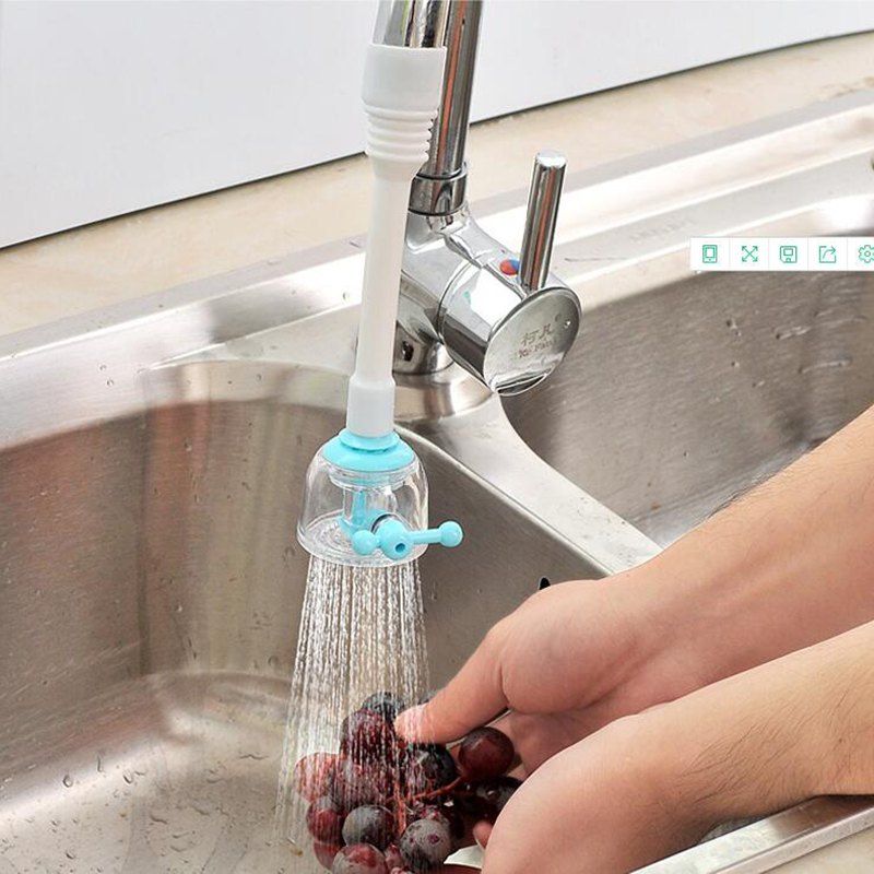 

Household Kitchen Shower with Adjustable Valve for Faucet, Blue