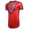 T-shirt d'été de nouveaux hommes d'impression de style indien - Rouge XL
