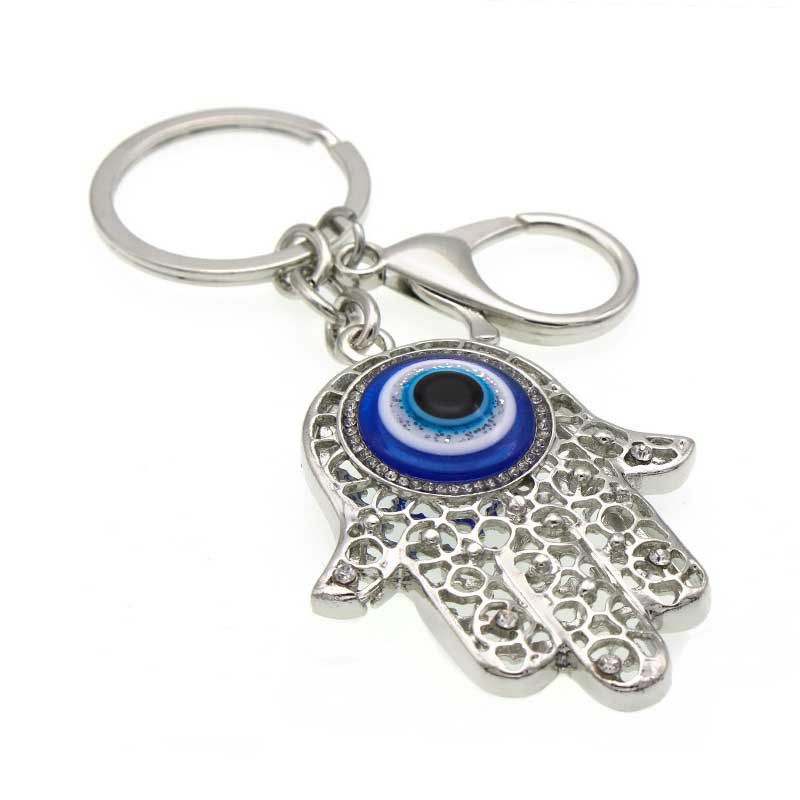 

Creative Palm Shape Decoration Alloy Key Chain, Silver
