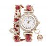 Fanteeda FD082 Femmes LOVE Lettres Wrapping Watch - Rouge 