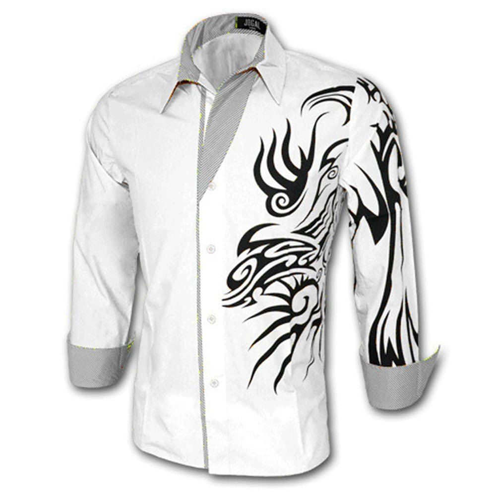 

Spring Dragon China New Mens Cotton Shirt, White