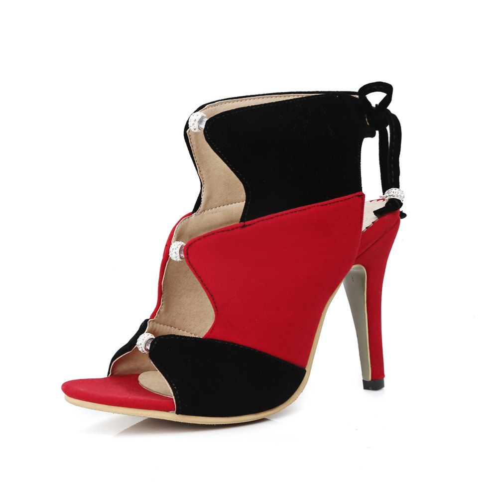 

Sexy Leopard Print High Heel Sandals, Red